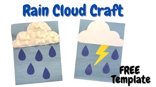 Rain Cloud Craft (Free Template)