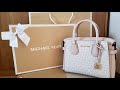 MICHAEL KORS MERCER SMALL BELTED SATCHEL MK LOGO SOFT PINK.| マイケルコースマーサースモールベルト付きサッチェルMKロゴソフトピンク.