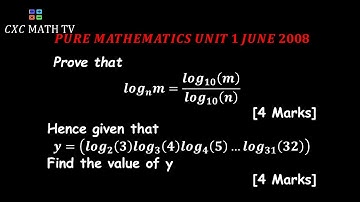 CHALLENGING CAPE LOGARITHM QUESTIONS|CAPE PURE MATHEMATICS UNIT 1
