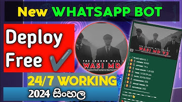 How to Create Wasi MD Whatsapp bot | Diploy Free | no heroku | #2024 #sinhala @SlNethuMax