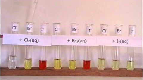 Displacement reactions of the halogens