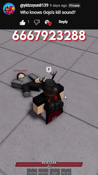 Finding your requested kill sound ids in roblox!  #roblox #saitamabattlegrounds #tsb