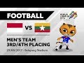 KL2017 29th SEA Games | Men's Football - 3rd/4th Placing - INA 🇮🇩 vs MYA 🇲🇲 | 29/08/2017