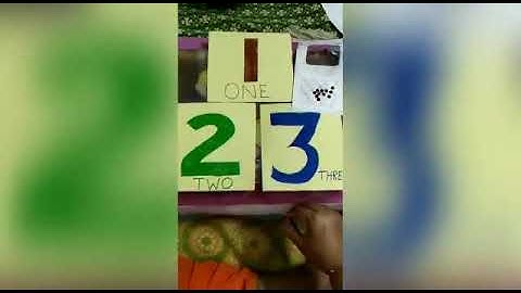 Nursery Class Bindi Sticking With Numbers 1-3