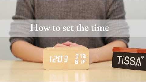 TISSA Wooden Alarm Clock NT34 with temperature and humidity-Time Setting