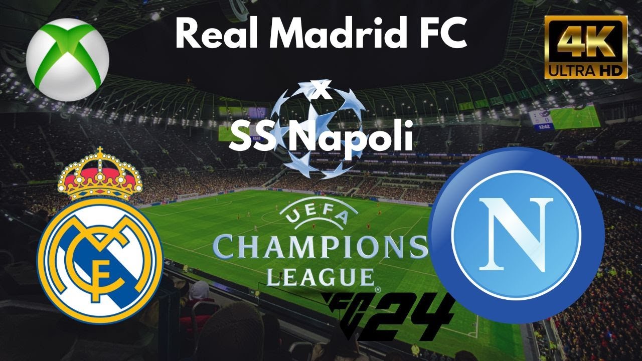 REAL MADRID X NAPOLI AO VIVO - CHAMPIONS LEAGUE JOGOS DE HOJE EAFC 24 PS5  EA SPORTS FC 24 #03 