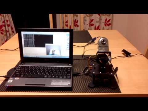 Face Tracking with Pan-Tilt Camera (Arduino controlled)