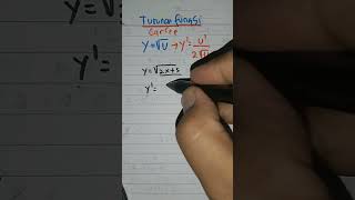Turunan Fungsi Aljabar bentuk Akar #shorts math