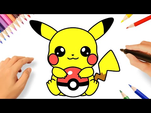 COMO DESENHAR UM PIKACHU KAWAII FÁCIL⚡❤️ 