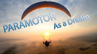 Flight at Sunrise in my Paramotor