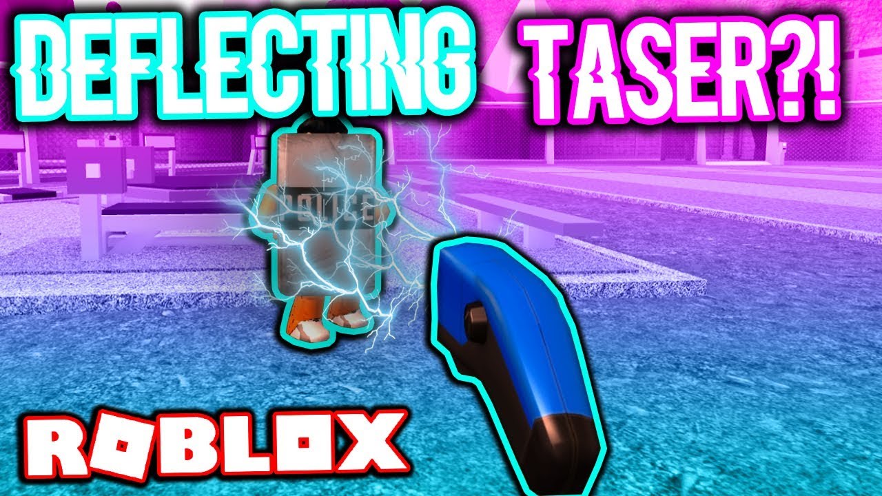 Deflecting The Taser With A Riot Shield Roblox Jailbreak Mythbusters Youtube - tasers roblox