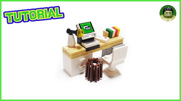 How to build Lego Office Desk - Tutorial
