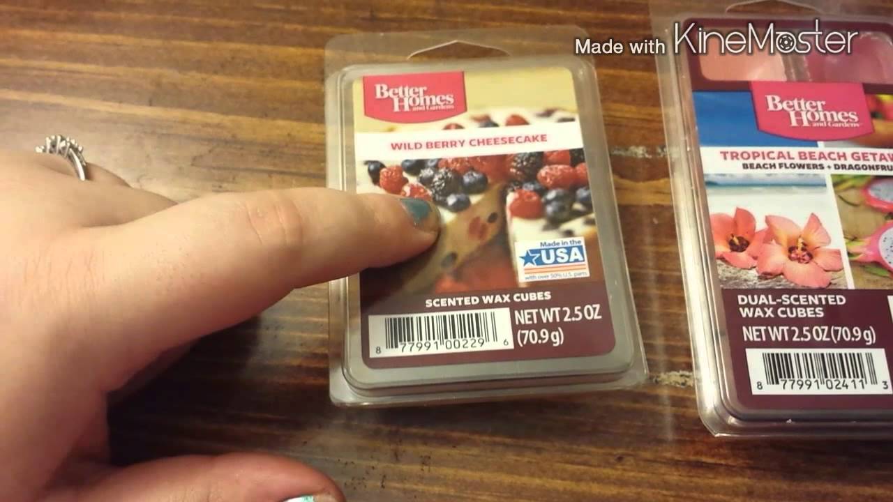 Review on Better Homes & Gardens wax melts - YouTube