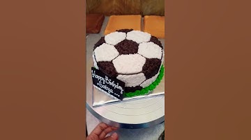Thumbnail of kue ultah bentuk bola sepak ..  yg mau liat proses dekornya boleh langsung ke YouTube aku ya