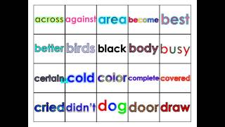 Fry's Fourth 100 Vocabulary Sight Words (1 - 20)