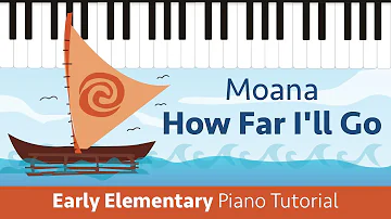 How Far I'll Go (Moana) - Prep Level Super Easy Piano Tutorial - Hoffman Academy