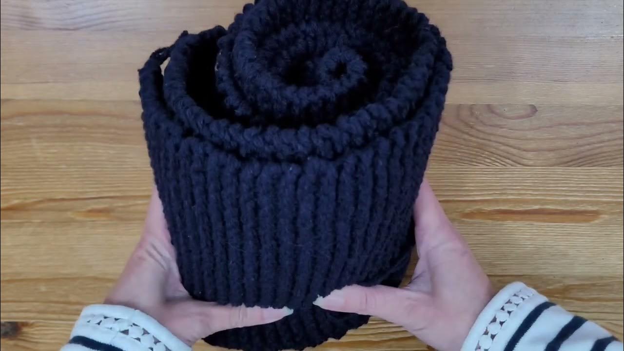 Echarpe point mousse facle à faire au tricot 