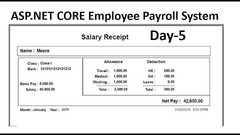 Employee Payroll Scratch Project in ASP.NET CORE | Day-5