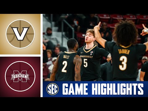 Vanderbilt Commodores at Mississippi State Bulldogs | Game Highlights | 2026 SEC Men's Basketball