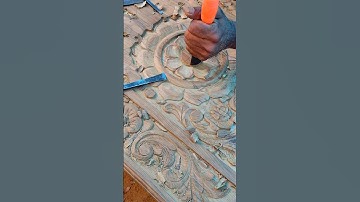 Wooden flower carving new video #carving #woodcarving