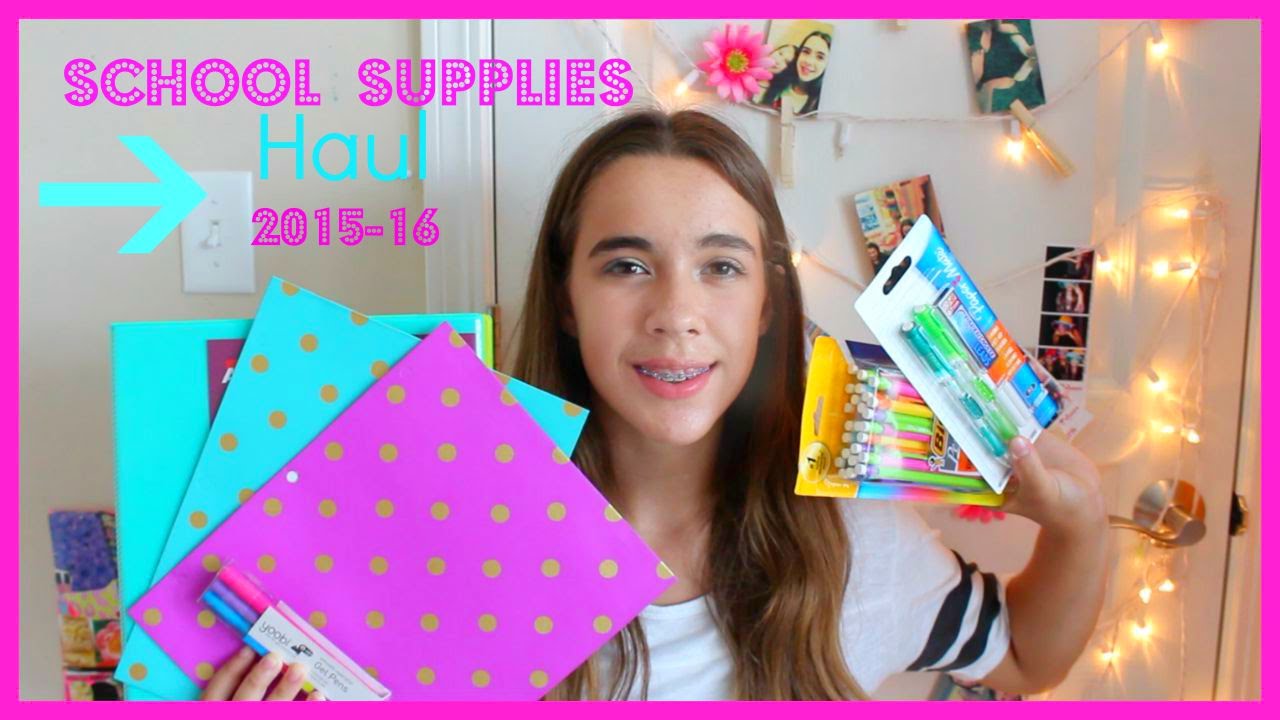School Supplies Haul 201516 YouTube