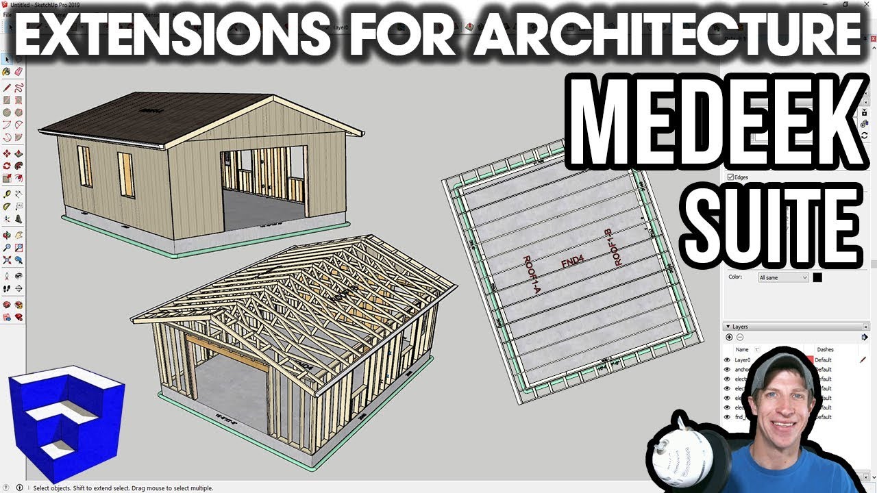 sketchup extensions not showing SketchUp Extensions FOR ARCHITECTURE - Detailed Buildings with Medeek Suite