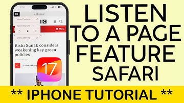 How to Listen to a Page on Safari Webpage | iPhone iOS 17 Safari Page Reader (2023)