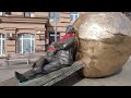 Walk in the center of Moscow (Garden Ring) | Road repair in the capital of Russia.