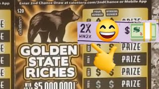 Multiplers found! GOLDEN TATE RICHE &  C@sino cash California lottery scratchers