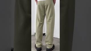 China Custom Clothing Factory: China Garment Fashion Solid Color Cotton Oversize Men's Sweatpants