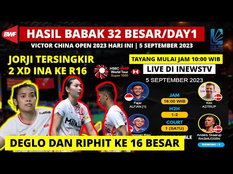 Hasil China Open 2023 Hari ini Day1/R32: Jorji Kalah di R32 | Victor China Open 2023 Badminton