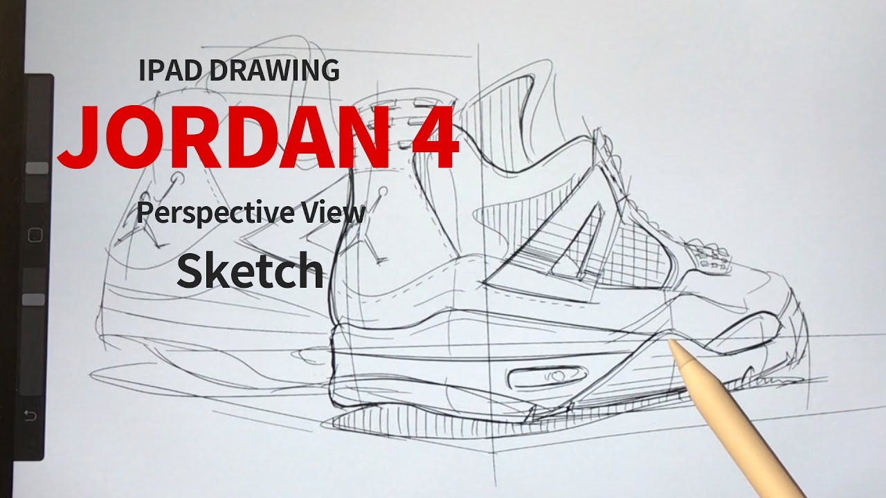 jordan 4 sketch