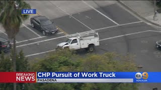 Work Truck Slams Into Intersection During Chase