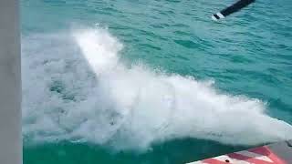 traveling in seaplane inthe waters of Maldives