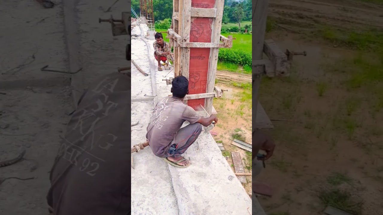 कॉलम में सपोर्ट कैसे लगाते हैं?column Shuttering work