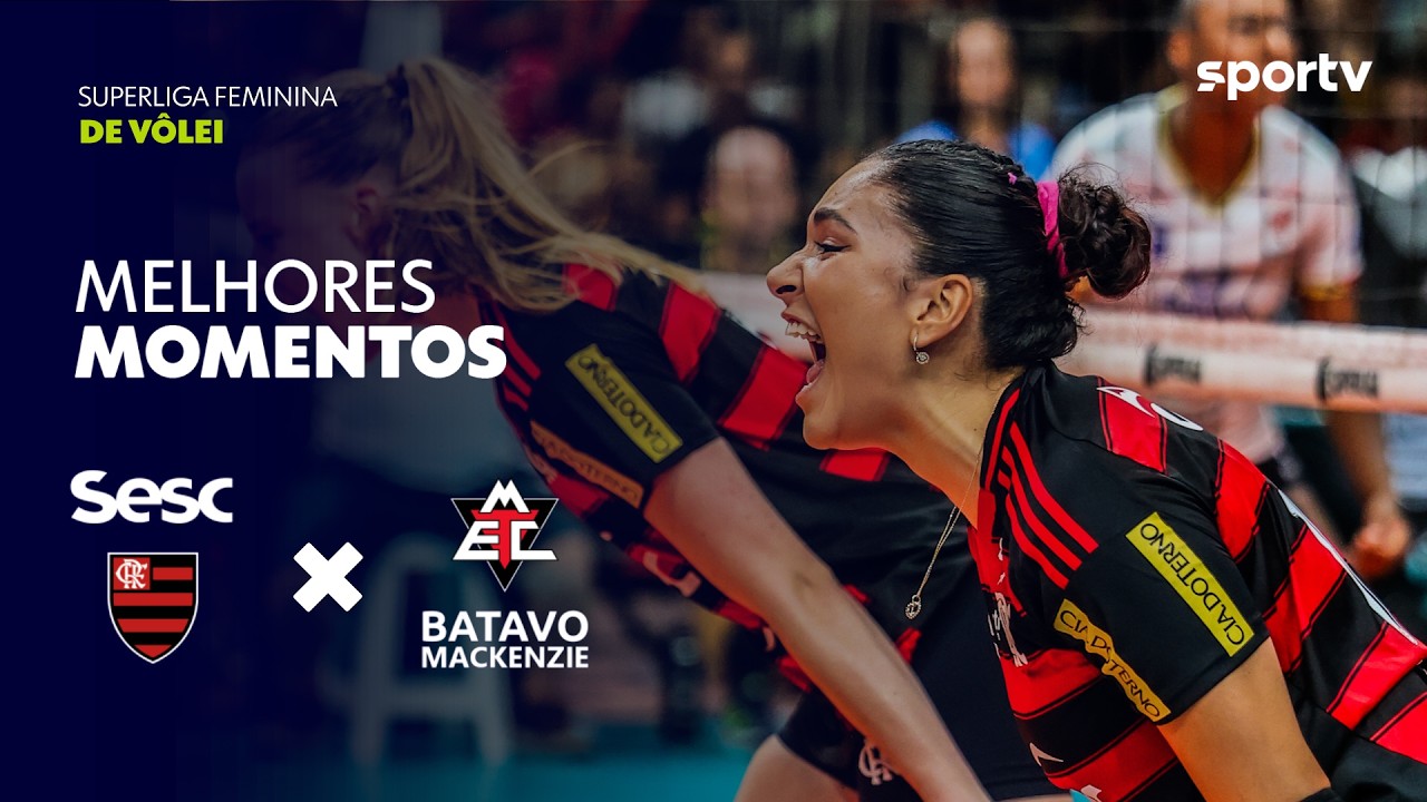 FLAMENGO 3 X 0 MACKENZIE | MELHORES MOMENTOS | SUPERLIGA FEMININA DE VÔLEI | sportv