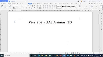Persiapan UAS Animasi 3D tahun 2020