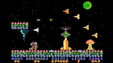 Exolon Walkthrough / Longplay - ZX Spectrum  (recoloured / 128K mus&sfx) - SPEC256