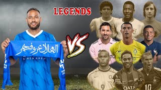 Neymar VS Legend Ronaldo Messi Ronaldinho Mbappe Pele Maradona Zidane Cruyff R9