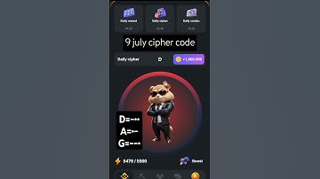 daily cipher code 9 July 2024.      #hamsterkombat #ciphercodes #crypto