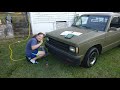 1988 Chevy S10 backyard olive drab green paint job| One year later