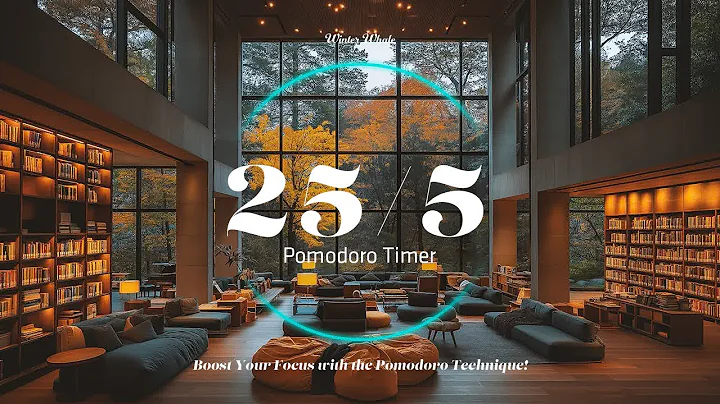 Pomodoro 25/5 - Music Library Ambience | Studying, Focus, 뽀모도로 25/5, Study Timer