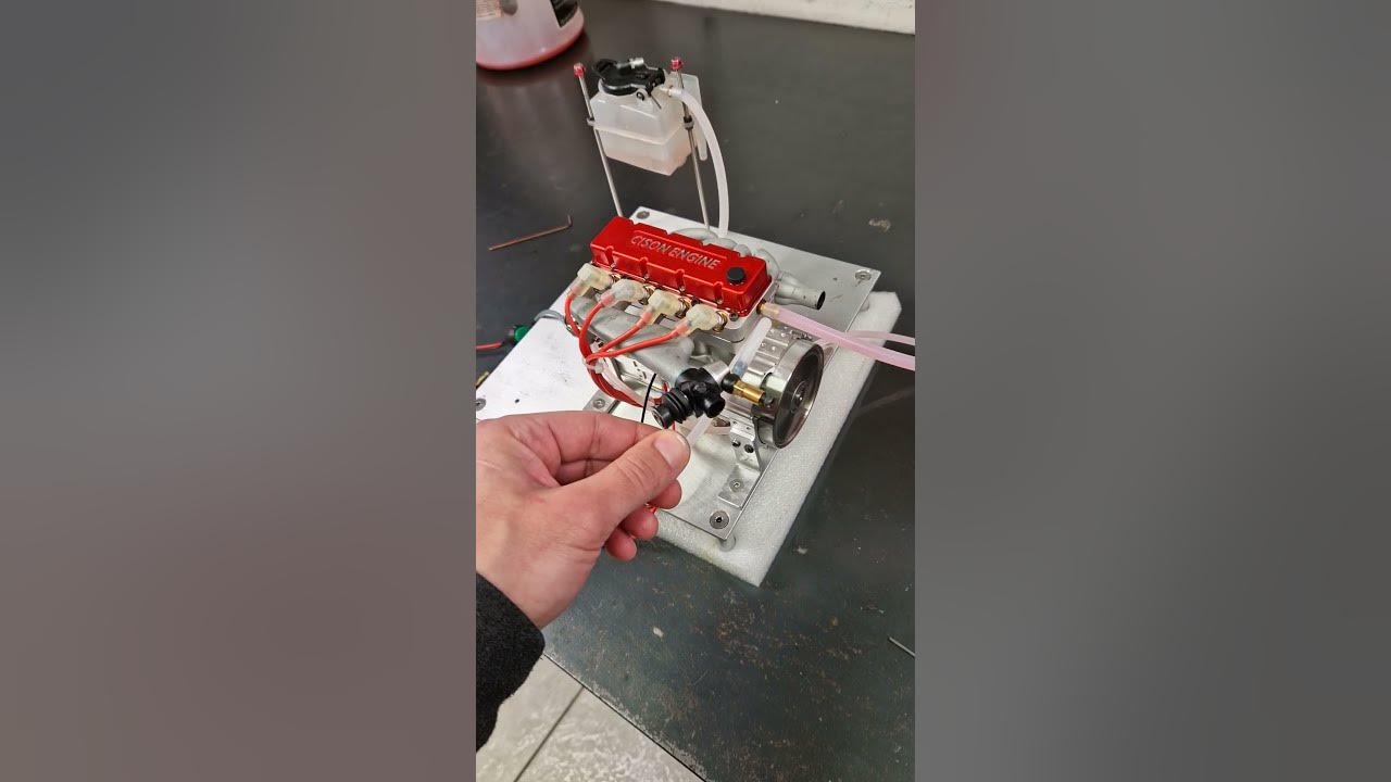OHV FOUR Cylinder Engine Run! Full Video Soon (Assembly & Test) - YouTube