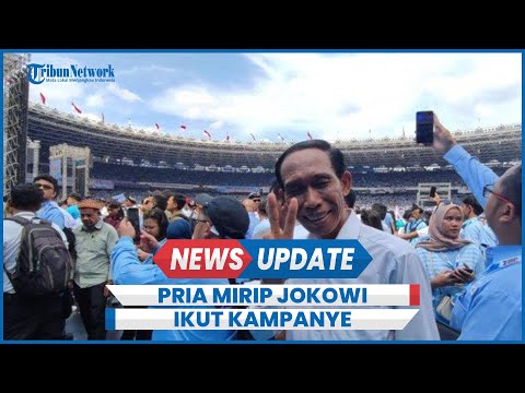 Miharja Pria Mirip Jokowi Bikin Heboh Hadir di Kampanye Akbar Prabowo-Gibran