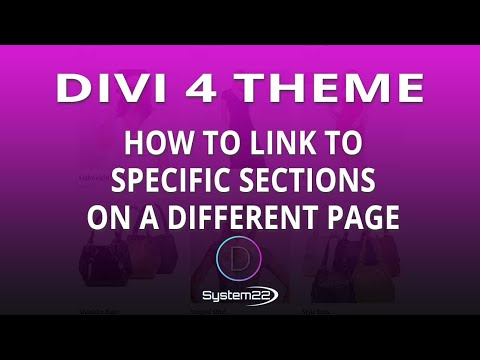 Divi 4 How To Link To Specific Sections On A Different Page ?