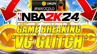 *NEW* NBA 2K24 GAME BREAKING VC GLITCH! 500K FOR FREE! HOW TO GET VC FAST! VC GLITCH 2K24!