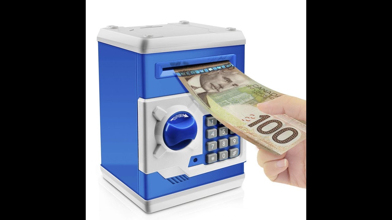 Blue fuqimama Password Piggy Bank Password Safe Deposit Box Combination Lock Money Coin Saving Storage Box Code Cash Safe Case