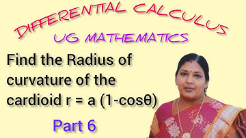 BSC MATHEMATICS/DIFFERENTIAL CALCULUS/RADIUS OF CURVATURE IN POLAR COORDINATES/KS UG MATHS