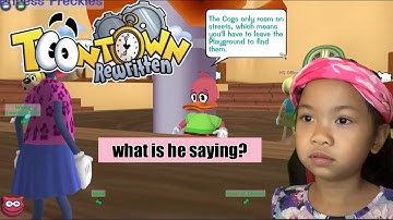 First time playing Toon Town Rewritten! I need to practice reading some more.