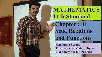 Video 41|11th Maths| Chapter 01| Sets, Relations And Functions| Saravanan seran